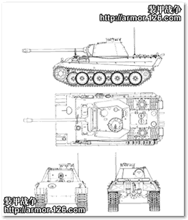 PzKpfw V"黑豹"G型坦克三视图