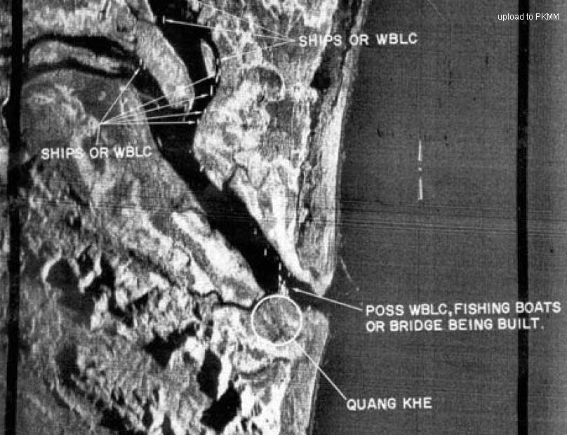 一张北越海岸的侧视雷达(SLR)照片