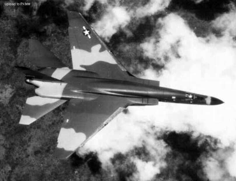 迷彩涂装的RA-5C在越南丛林上空飞行