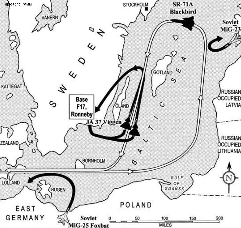 SR-71机组在巴伦支海上空的飞行路线