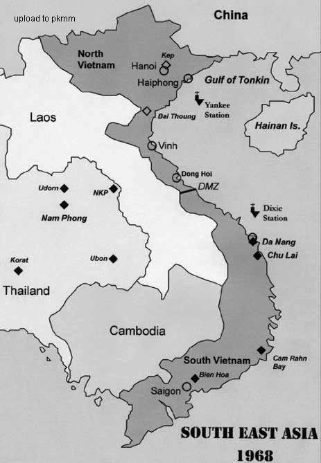 1968年美军在东南亚的主要机场