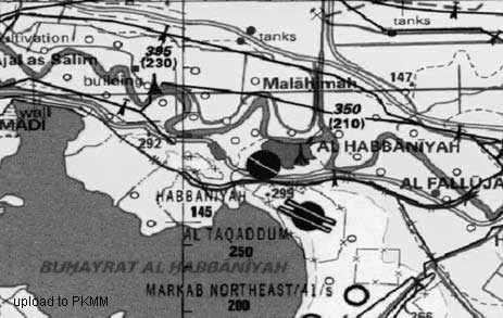 塔穆兹基地和塔卡杜姆基地的位置